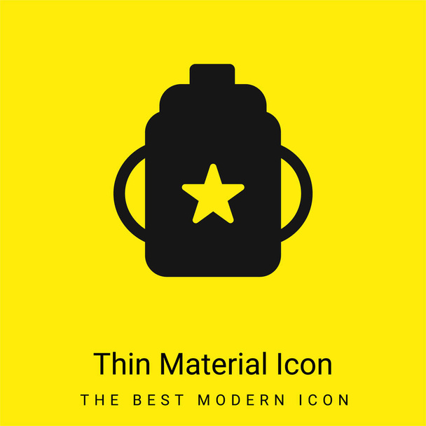 Baby Cup icona minimale materiale giallo brillante - Vettoriali, immagini