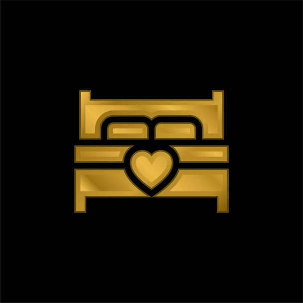 Постільна золота металева іконка або вектор логотипу
 - Вектор, зображення