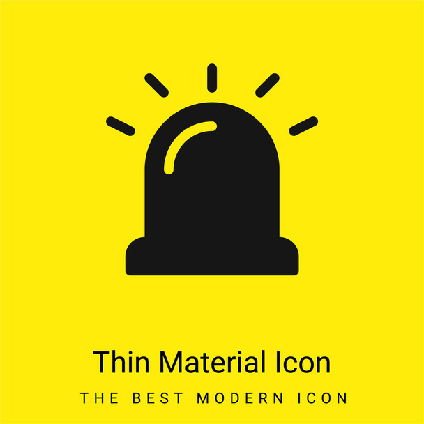 Alarma mínima icono de material amarillo brillante - Vector, Imagen