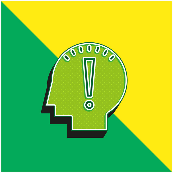 緑と黄色のモダンな3Dベクトルアイコンのロゴを開始 - ベクター画像