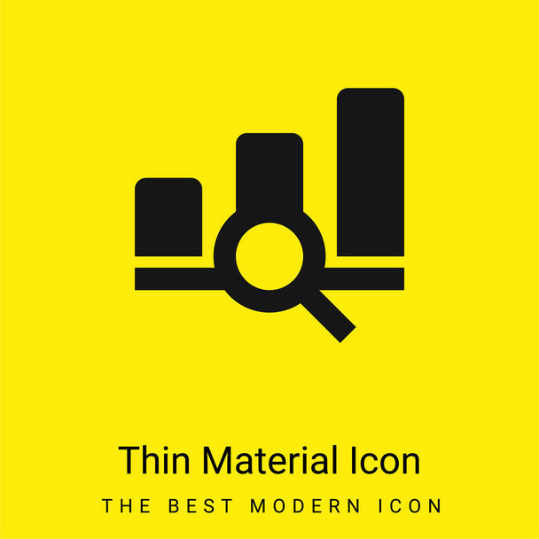 Balkendiagramm minimales hellgelbes Materialsymbol - Vektor, Bild