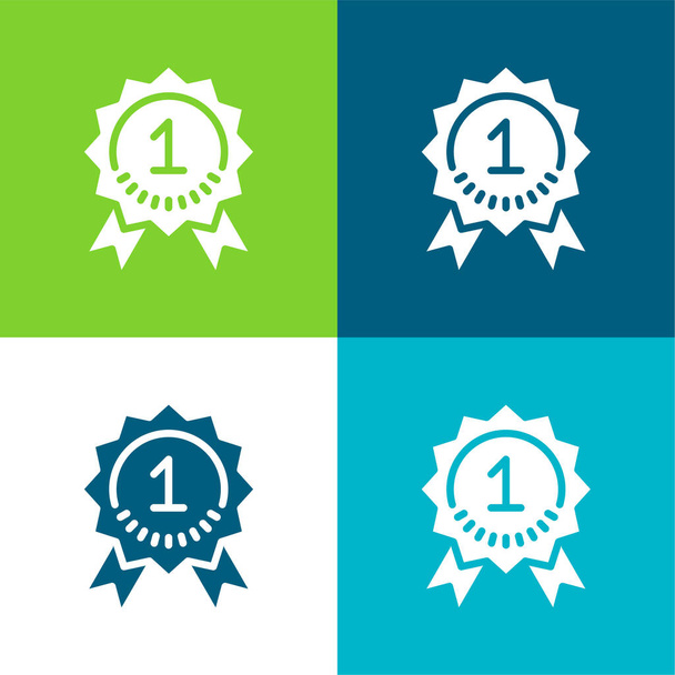 Best Seller Flat conjunto de iconos mínimos de cuatro colores - Vector, imagen