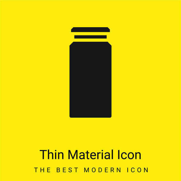 Botella mínimo icono de material amarillo brillante - Vector, Imagen