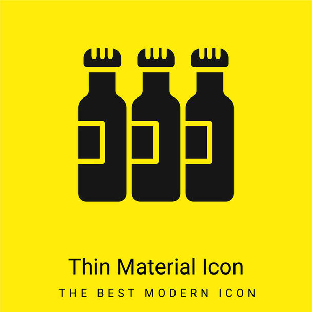 Birra minimale brillante icona materiale giallo - Vettoriali, immagini