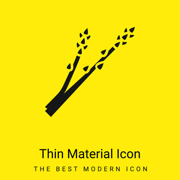 Asparagi minimale giallo brillante materiale icona - Vettoriali, immagini