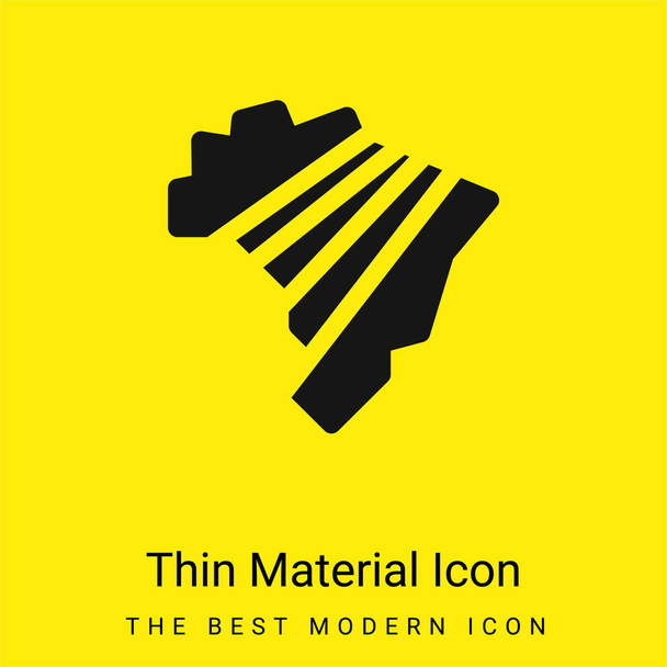 Brasile icona minimale materiale giallo brillante - Vettoriali, immagini