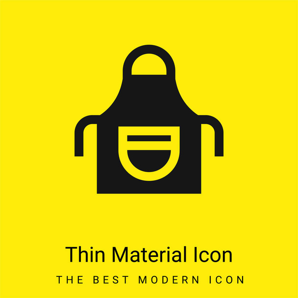 Schort minimaal helder geel materiaal icoon - Vector, afbeelding