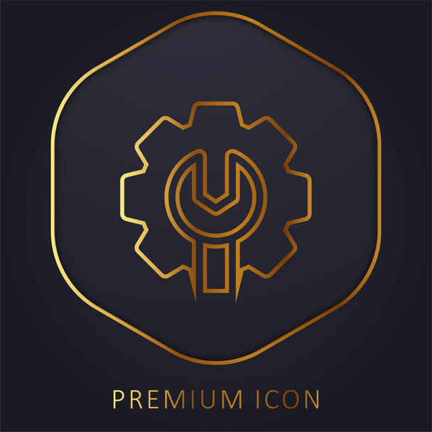 Адміністратор логотип або значок преміум-класу золотої лінії
 - Вектор, зображення