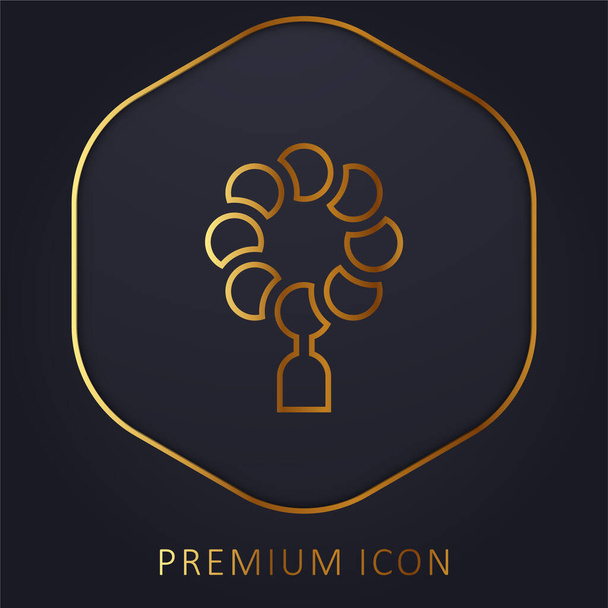 Бісер золота лінія логотип або значок преміум-класу
 - Вектор, зображення