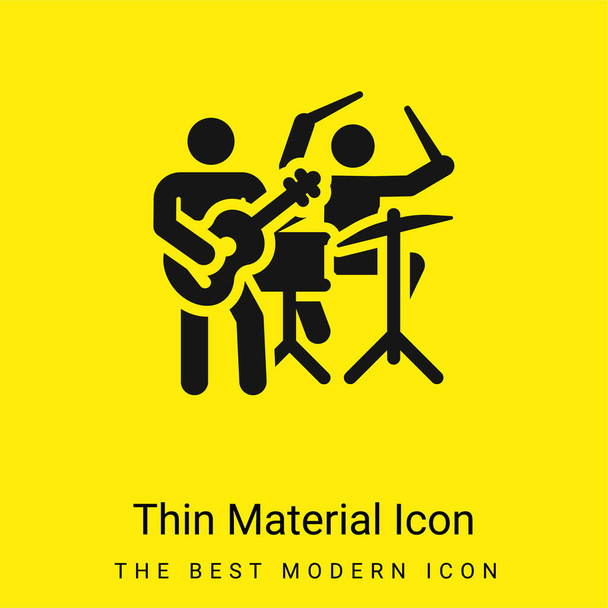Bande minimale jaune vif icône matérielle - Vecteur, image
