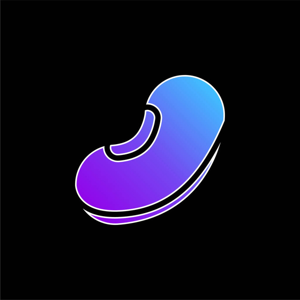 Bean azul gradiente icono de vector - Vector, Imagen