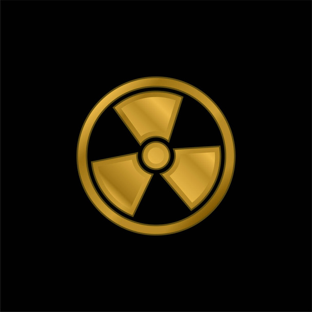 Alarmzeichen vergoldet metallisches Symbol oder Logo-Vektor - Vektor, Bild