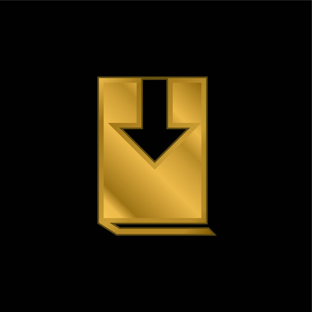 Livre plaqué or icône métallique ou logo vecteur - Vecteur, image