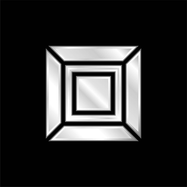 icône métallique argentée d'art - Vecteur, image