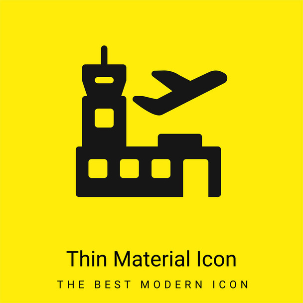 Havaalanı minimal parlak sarı malzeme simgesi - Vektör, Görsel