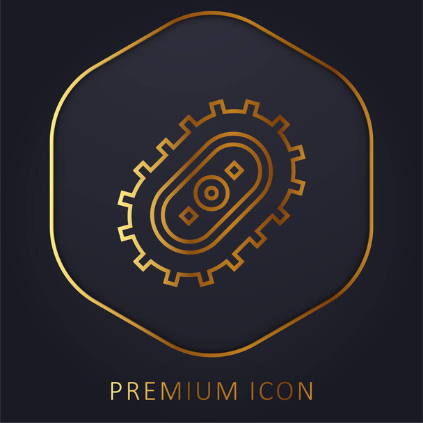 Bakterien goldene Linie Premium-Logo oder Symbol - Vektor, Bild