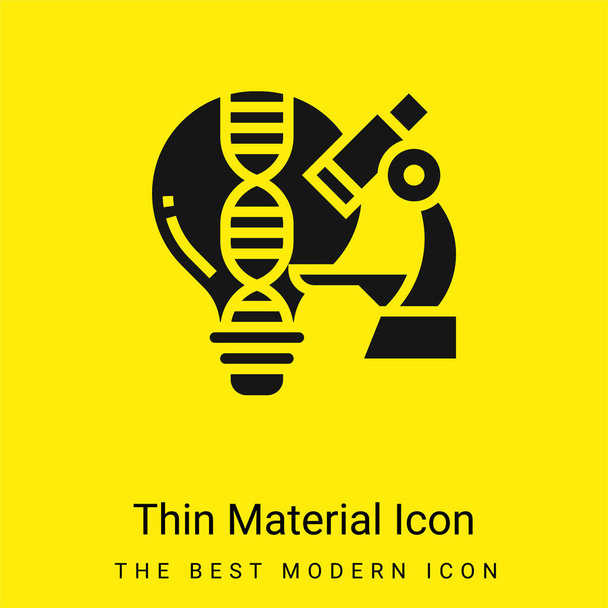 Analyze minimal bright yellow material icon - Vector, Image