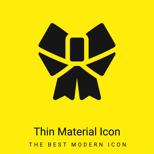 Bow minimal bright yellow material icon - Vector, Image