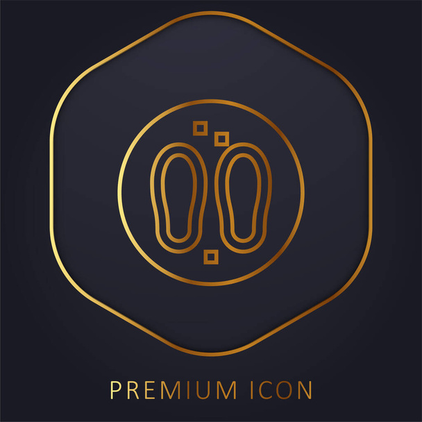 Bodhu Boron ligne d'or logo premium ou icône - Vecteur, image
