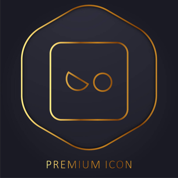 Angry golden line premium logo or icon - Vector, Image