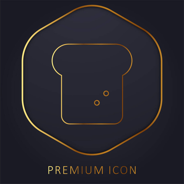 Logotipo o icono de la línea dorada del pan - Vector, imagen