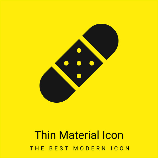 Vendaje mínimo icono de material amarillo brillante - Vector, imagen