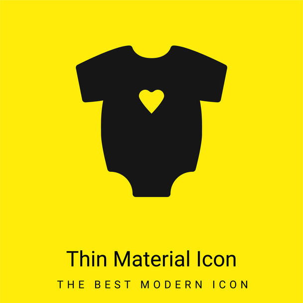 赤ちゃんの体最小限の明るい黄色の素材アイコン - ベクター画像