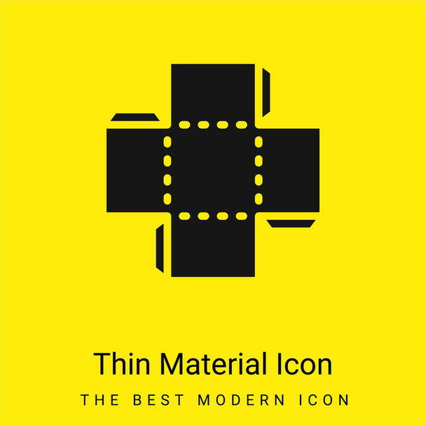 Κουτιά ελάχιστο φωτεινό κίτρινο εικονίδιο υλικού - Διάνυσμα, εικόνα