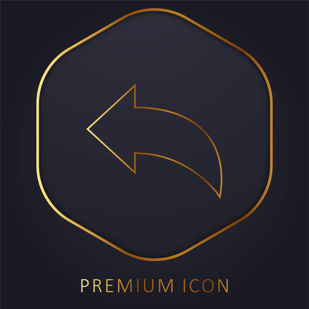 Πίσω χρυσή γραμμή premium λογότυπο ή εικονίδιο - Διάνυσμα, εικόνα