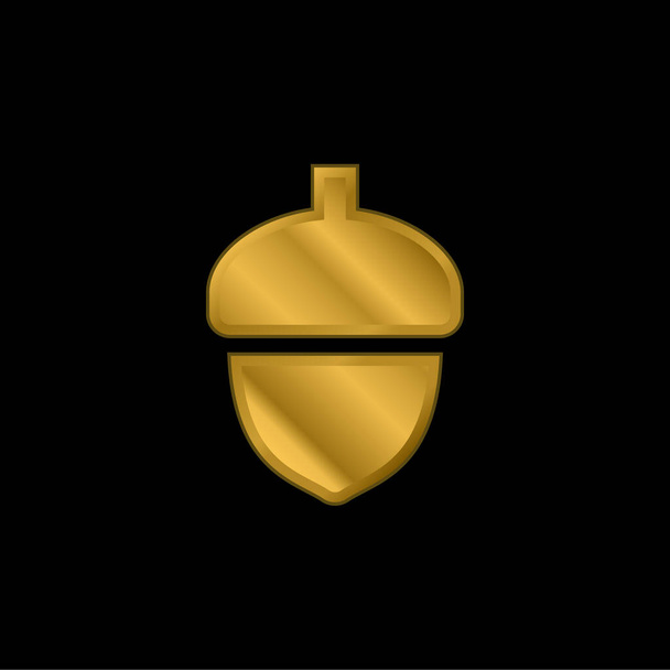 Acorn επιχρυσωμένο μέταλλο εικονίδιο ή το λογότυπο διάνυσμα - Διάνυσμα, εικόνα