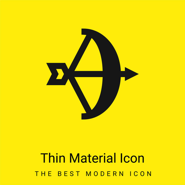 Arco mínimo icono de material amarillo brillante - Vector, imagen
