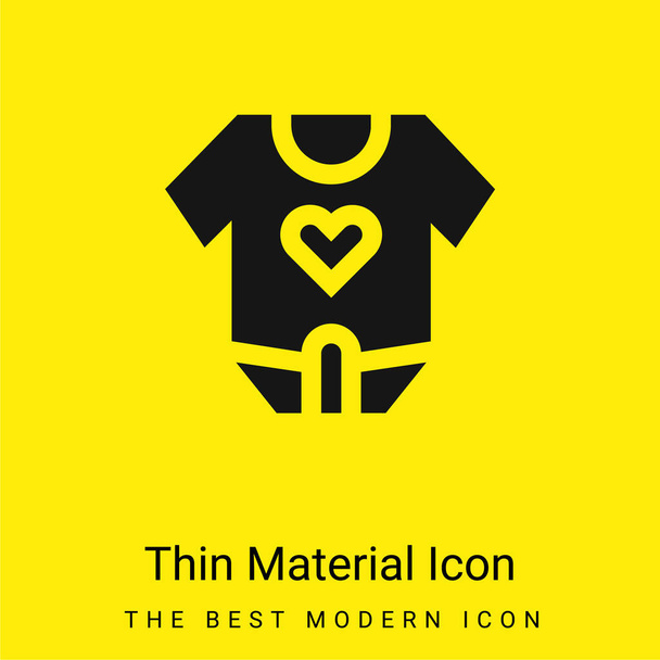 Bébé corps minimal jaune vif icône matérielle - Vecteur, image