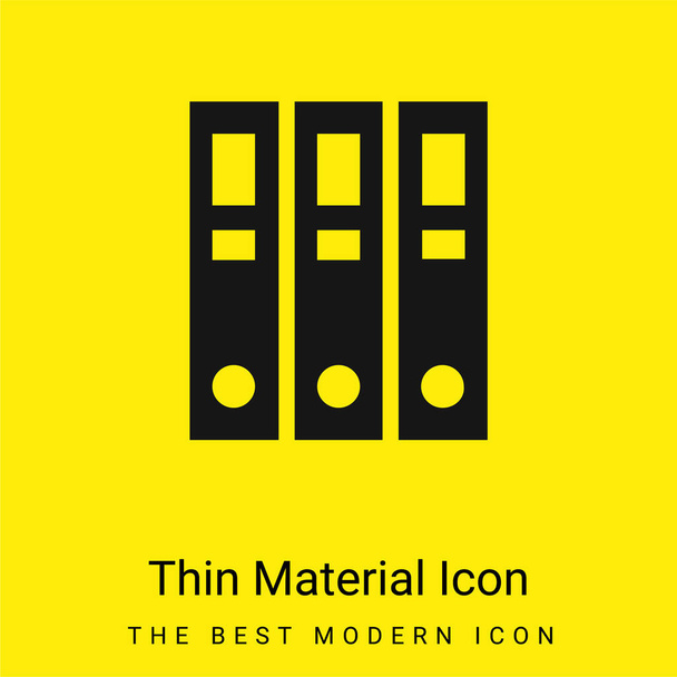 Archief minimaal helder geel materiaal icoon - Vector, afbeelding