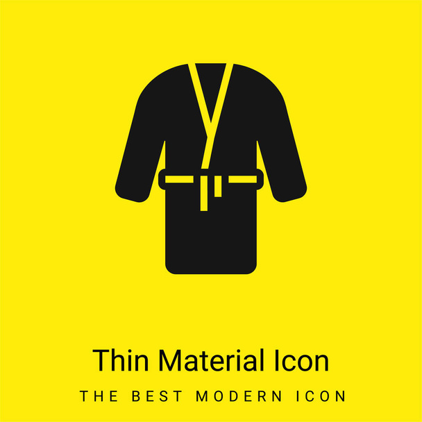 Roupão mínimo ícone material amarelo brilhante - Vetor, Imagem