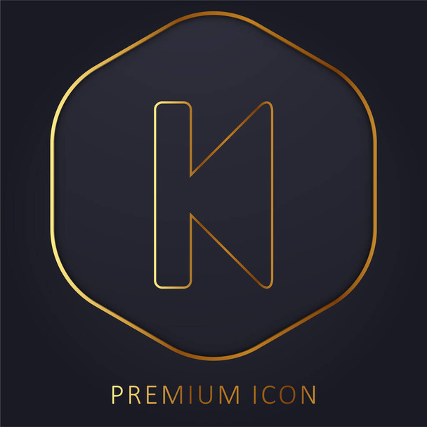 Altın satır premium logosu veya simgesi - Vektör, Görsel