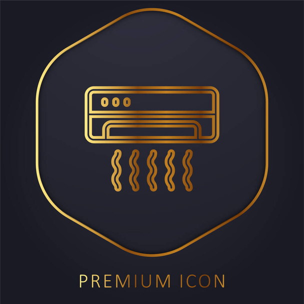 Золота лінія для кондиціонерів - логотип або ікона. - Вектор, зображення