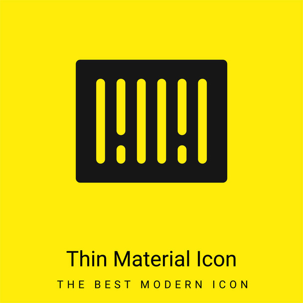Čárový kód minimální jasně žlutý materiál ikona - Vektor, obrázek