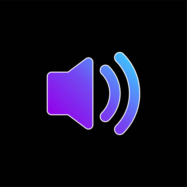 Głośnik audio na niebieskim gradientowym wektorze ikony - Wektor, obraz