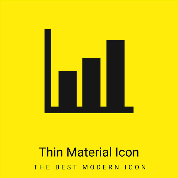 Bars Graphic minimal bright yellow material icon - Vector, Image