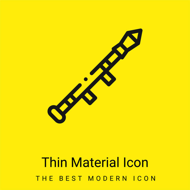 Bazooka minimální jasně žlutá ikona materiálu - Vektor, obrázek