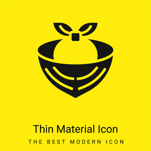 Bandana minimális fényes sárga anyag ikon - Vektor, kép