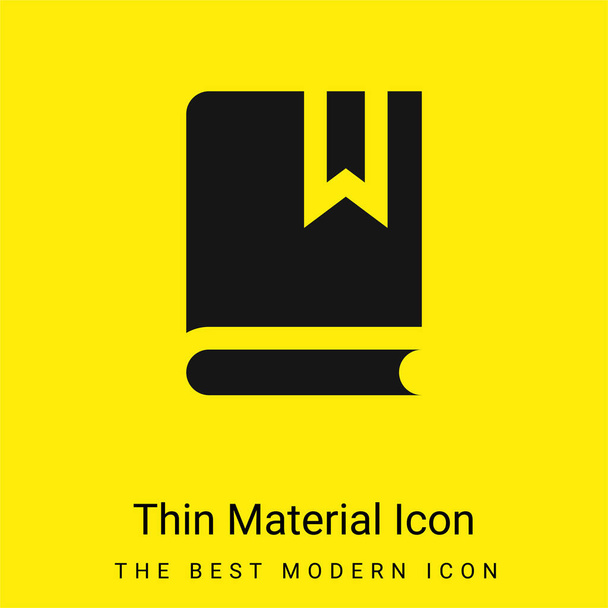 Agenda minimal bright yellow material icon - Vector, Image