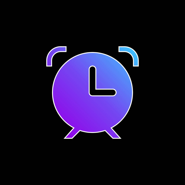 Réveil Icône vectorielle dégradé bleu - Vecteur, image