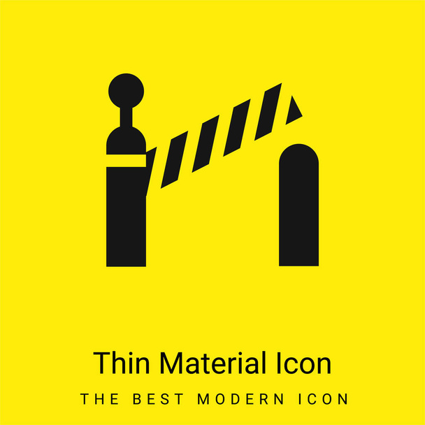 Barriera minimale giallo brillante materiale icona - Vettoriali, immagini