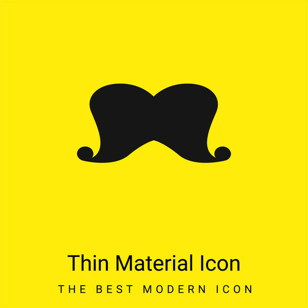 Big Moustache minimal bright yellow material icon - Vector, Image