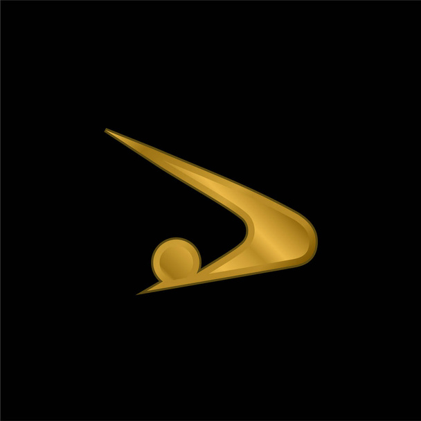Akita Banderas Japonesas chapado en oro icono metálico o logo vector - Vector, Imagen