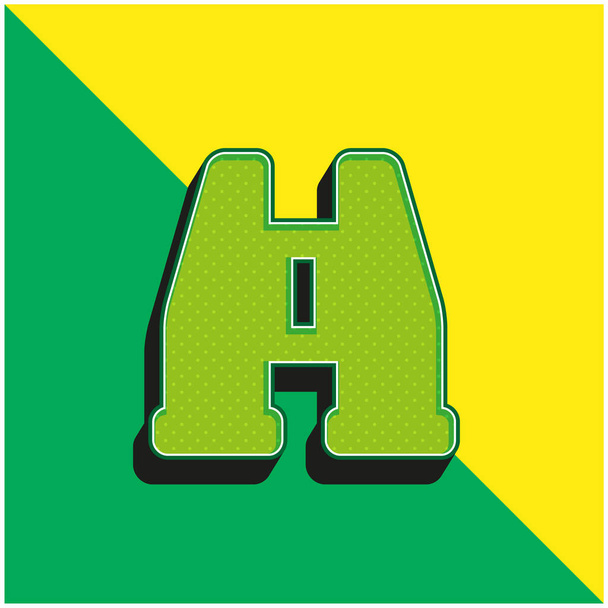 Binokuláry Zelené a žluté moderní 3D vektorové logo - Vektor, obrázek