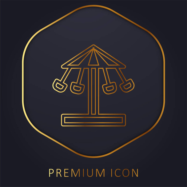 Huvipuiston kultainen viiva premium-logo tai kuvake - Vektori, kuva