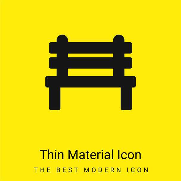 Lavička minimální jasně žlutý materiál ikona - Vektor, obrázek