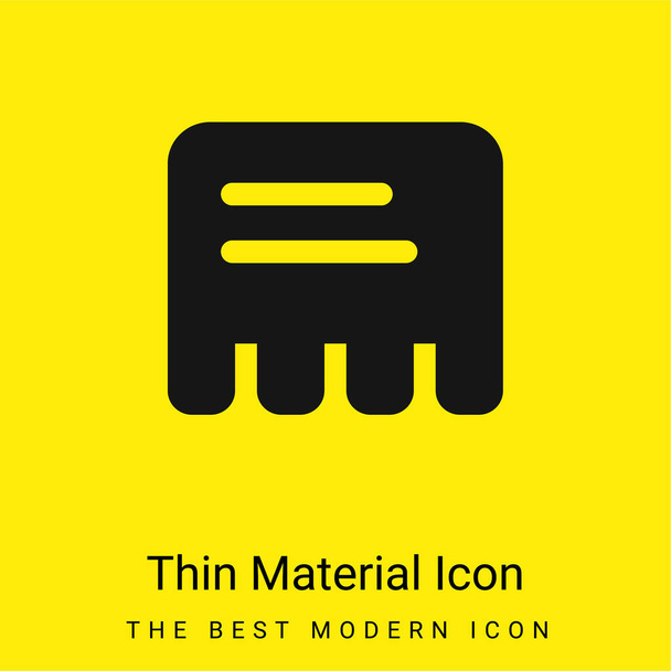 Adverteer minimaal helder geel materiaal icoon - Vector, afbeelding